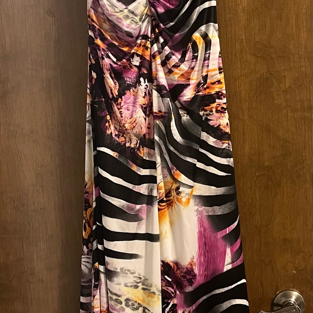 Elegant Backless Multicolor Dress
